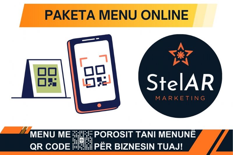 Paketa MENU ONLINE me 600 produkte, Menu dixhitale online me QR Code per taverna, Menu dixhitale me QR Code për bare, Menu dixhitale me QR Code per lokale, Menu dixhitale me QR Code per hotele, Menu dixhitale me QR Code per resorte